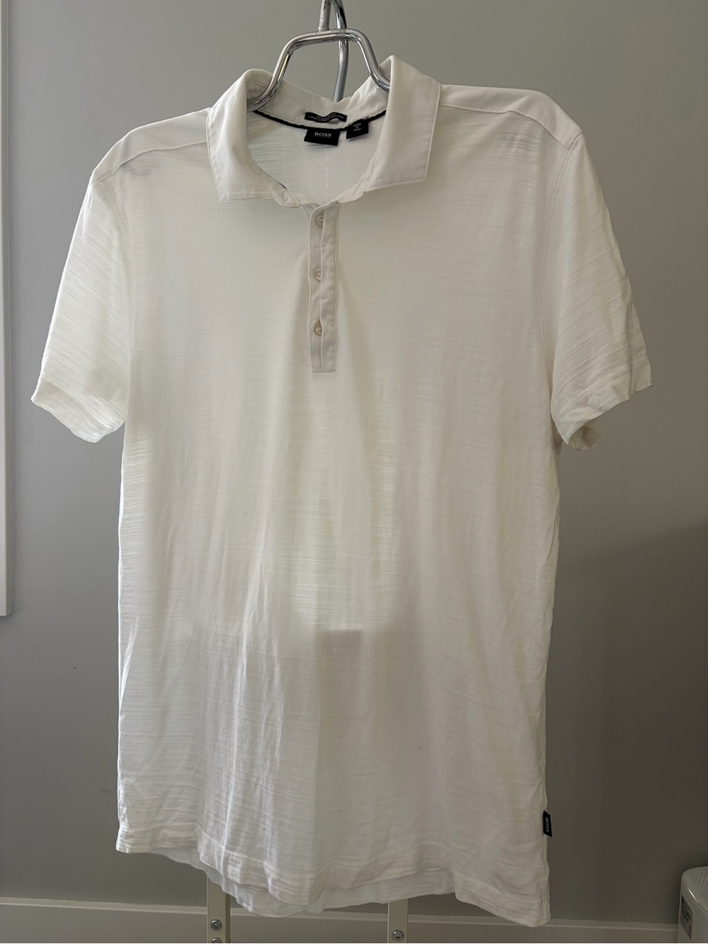 Hugo Boss Men's White Short Sleeve Polo size: L